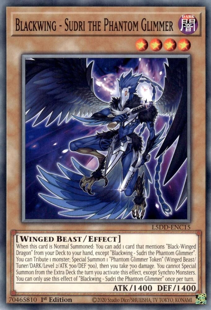 Blackwing - Sudri the Phantom Glimmer (L5DD-ENC15) (Legendary 5D's Decks)