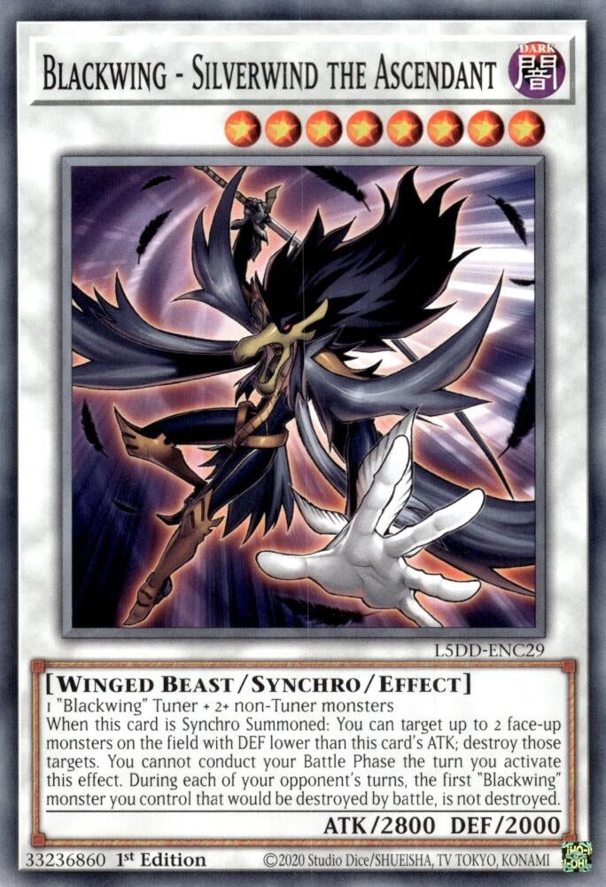 Blackwing - Silverwind the Ascendant (L5DD-ENC29) (Legendary 5D's Decks)