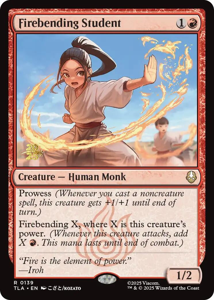 Image for Firebending Student (139) (Prerelease Cards) - Magic: The Gathering