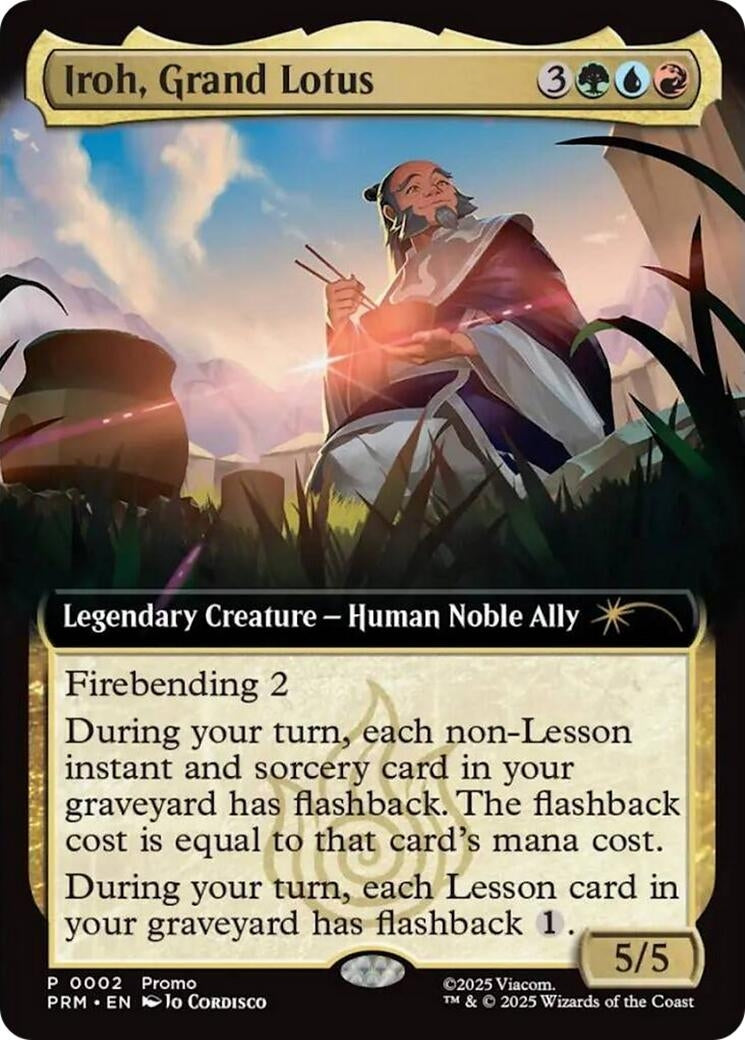 Iroh, Grand Lotus (Extended Art) (2) (Unique and Miscellaneous Promos)