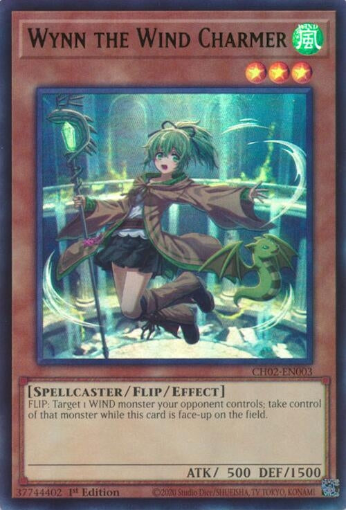 Wynn the Wind Charmer (Ultra Rare) (CH02-EN003) (THE CHRONICLES DECK: Spirit Charmers (All-Foil Edition))