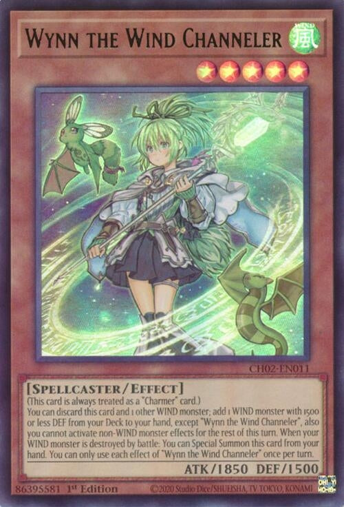 Wynn the Wind Channeler (CH02-EN011) (THE CHRONICLES DECK: Spirit Charmers (All-Foil Edition))