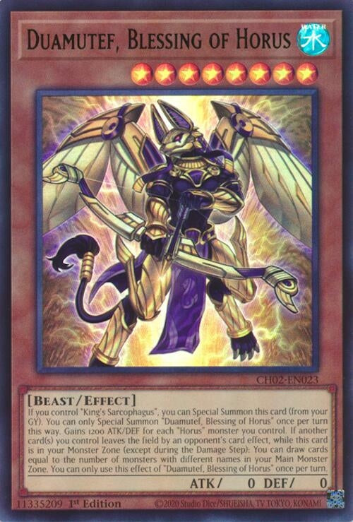 Duamutef, Blessing of Horus (CH02-EN023) (THE CHRONICLES DECK: Spirit Charmers (All-Foil Edition))