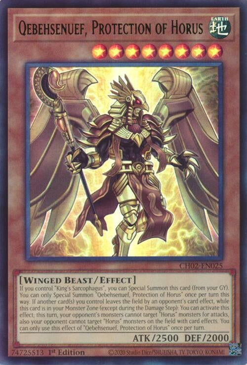 Qebehsenuef, Protection of Horus (CH02-EN025) (THE CHRONICLES DECK: Spirit Charmers (All-Foil Edition))
