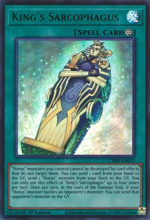 King's Sarcophagus (CH02-EN037) (THE CHRONICLES DECK: Spirit Charmers (All-Foil Edition))