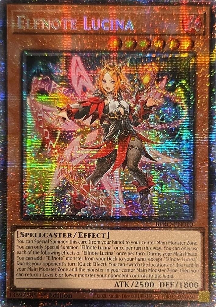 Elfnote Lucina (Starlight Rare) (BPRO-EN010) (Burst Protocol)