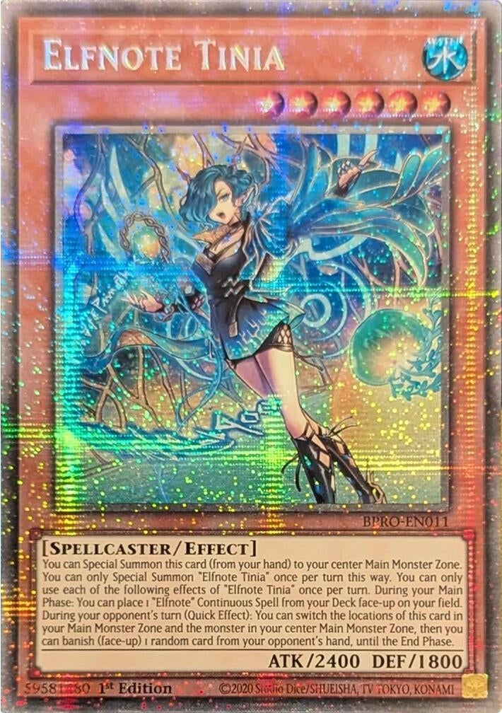 Elfnote Tinia (Starlight Rare) (BPRO-EN011) (Burst Protocol)