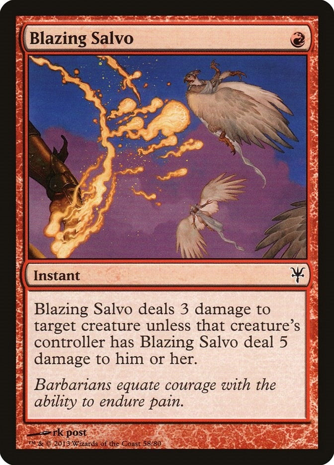 Image for Blazing Salvo (58) (Sorin vs. Tibalt) - Magic: The Gathering
