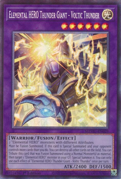 Elemental HERO Thunder Giant - Voltic Thunder (Collector's Rare) (MZMU-EN029) (Maze of Muertos)
