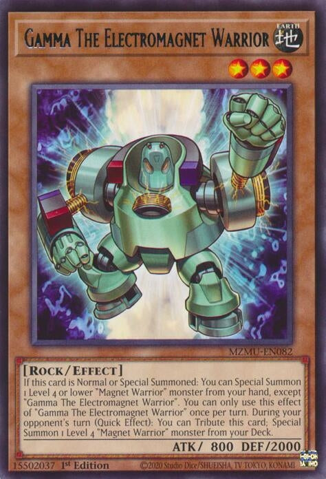 Image for Gamma The Electromagnet Warrior (MZMU-EN082) (Maze of Muertos) - YuGiOh