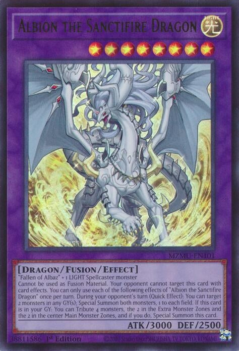 Image for Albion the Sanctifire Dragon (MZMU-EN101) (Maze of Muertos) - YuGiOh