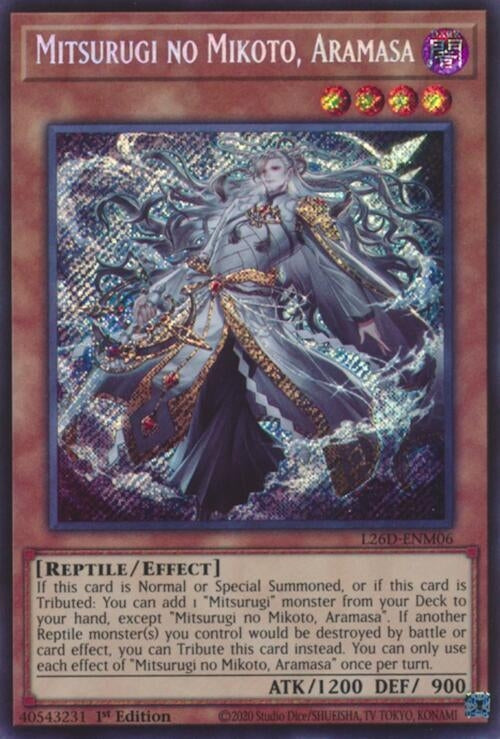 Mitsurugi no Mikoto, Aramasa (Secret Rare) (L26D-ENM06) (Legendary Modern Decks 2026)