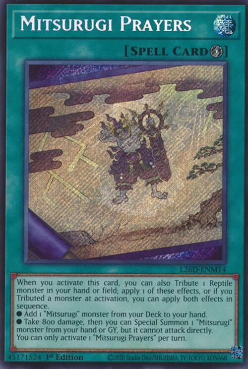 Image for Mitsurugi Prayers (Secret Rare) (L26D-ENM14) (Legendary Modern Decks 2026) - YuGiOh
