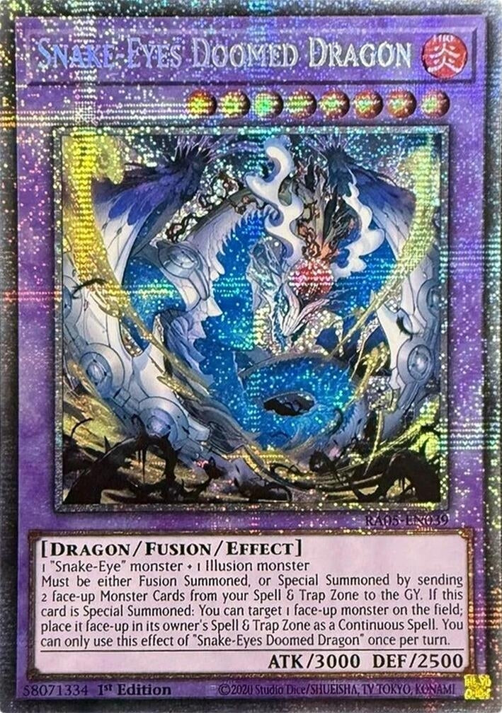 Image for Snake-Eyes Doomed Dragon (Starlight Rare) (RA05-EN039) (Rarity Collection 5) - YuGiOh