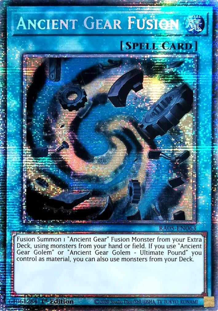 Image for Ancient Gear Fusion (Starlight Rare) (RA05-EN063) (Rarity Collection 5) - YuGiOh