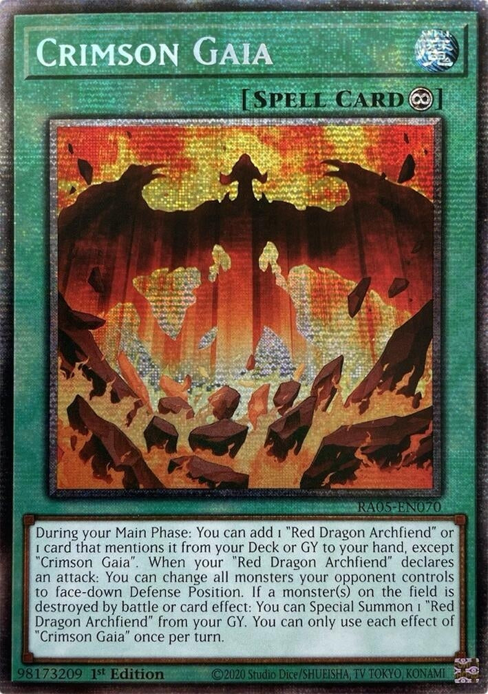 Image for Crimson Gaia (Starlight Rare) (RA05-EN070) (Rarity Collection 5) - YuGiOh