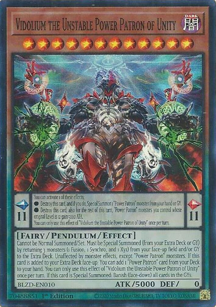 Vidolium the Unstable Power Patron of Unity (BLZD-EN010) (Blazing Dominion)