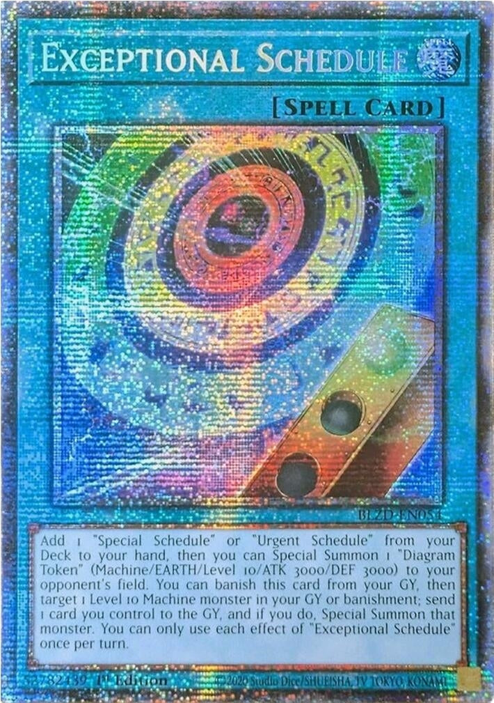 Exceptional Schedule (Starlight Rare) (BLZD-EN054) (Blazing Dominion)