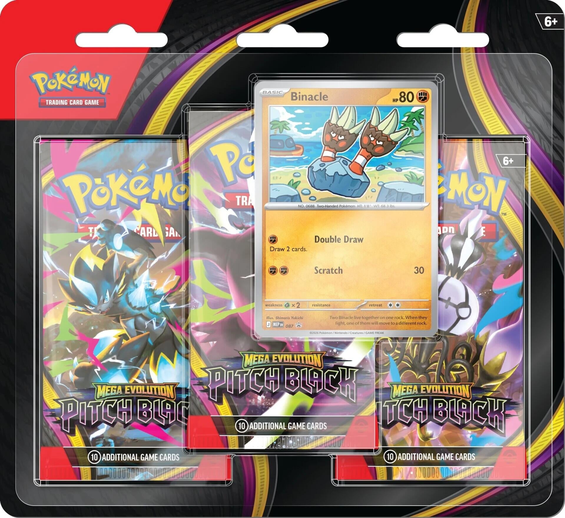 Image for Pitch Black 3 Pack Blister [Binacle] - Pokemon
