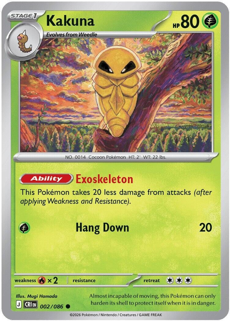 Image for Kakuna (002/086) (ME04: Chaos Rising) - Pokemon
