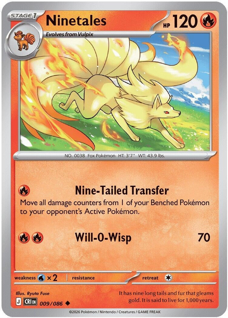 Image for Ninetales (009/086) (ME04: Chaos Rising) - Pokemon
