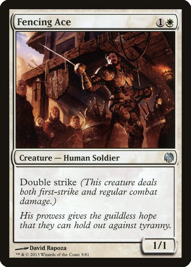 Image for Fencing Ace (5) (Heroes vs. Monsters) - Magic: The Gathering