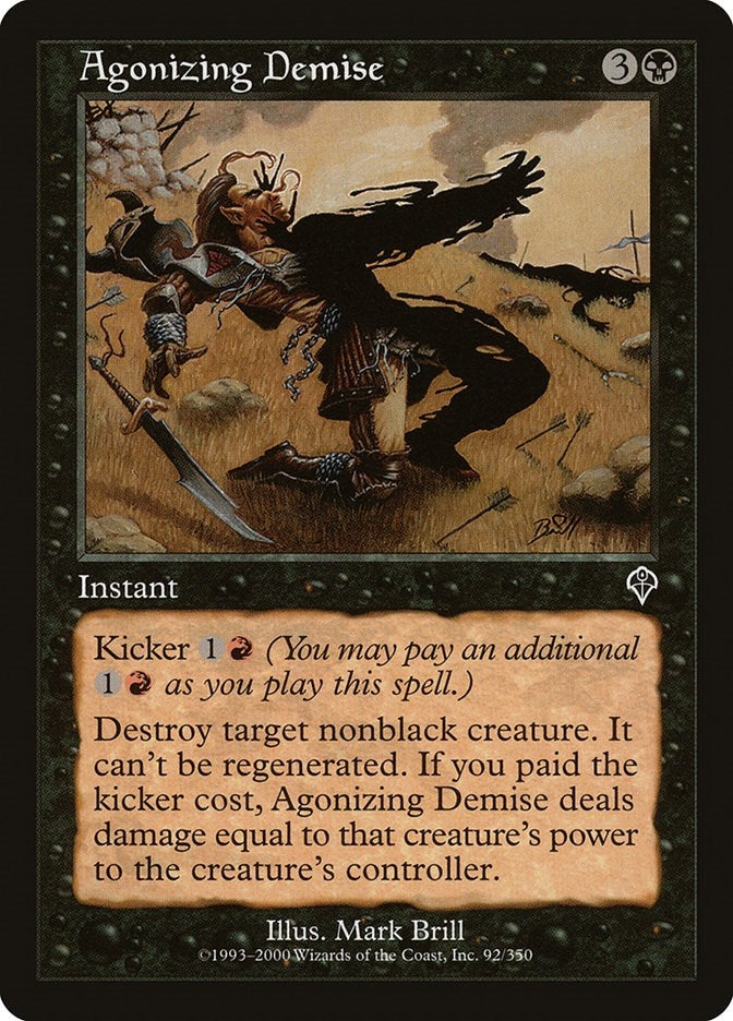 Image for Agonizing Demise (92) (Invasion) - Magic: The Gathering
