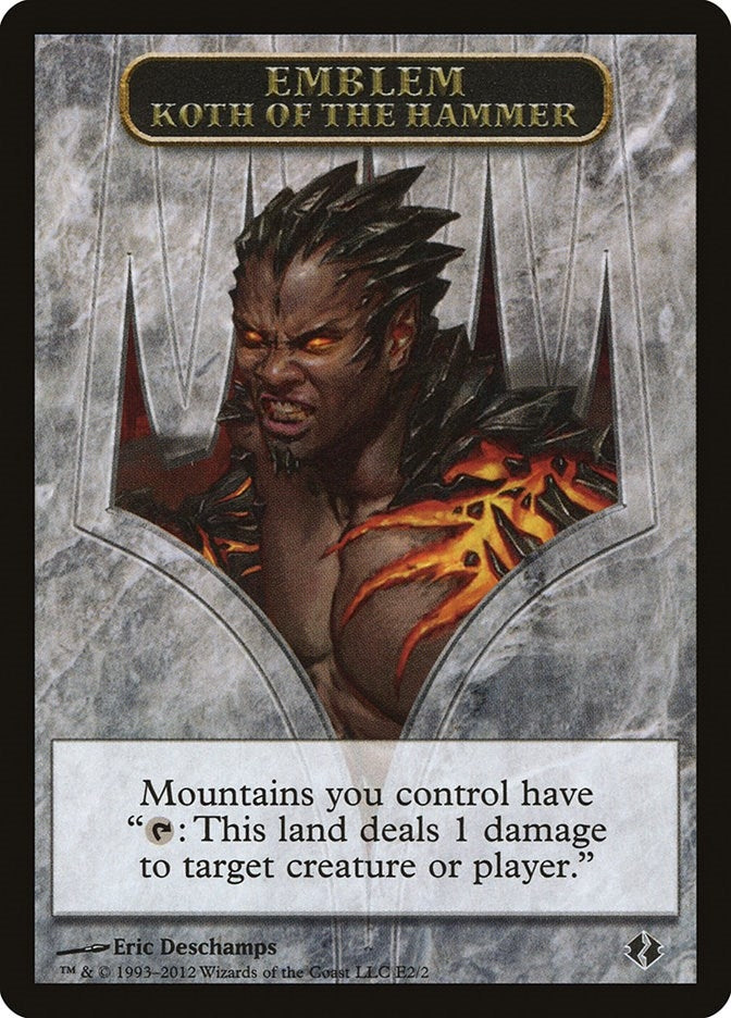 Image for Emblem - Koth of the Hammer (E2) (Venser vs. Koth) - Magic: The Gathering