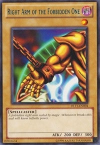 Image for Right Arm of the Forbidden One (Blue) (DL11-EN004) (DL) - YuGiOh