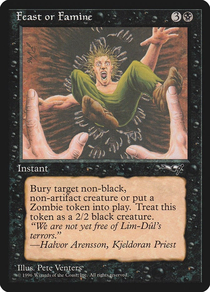 Image for Feast or Famine (Falling into Pit) (9) (Alliances) - Magic: The Gathering
