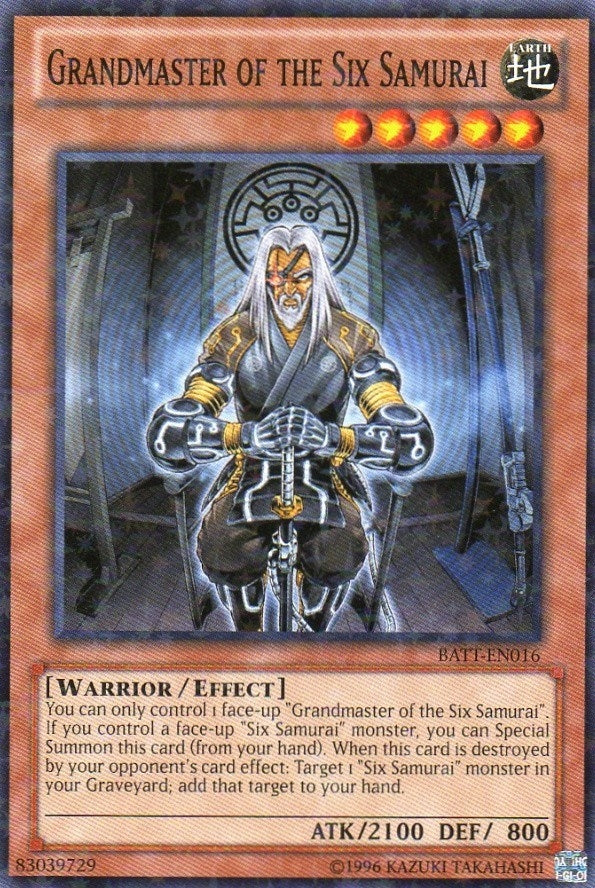 Image for Grandmaster of the Six Samurai (Starfoil) (BATT-EN016) (BATT) - YuGiOh