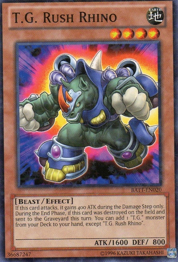 Image for T.G. Rush Rhino (Starfoil) (BATT-EN020) (BATT) - YuGiOh