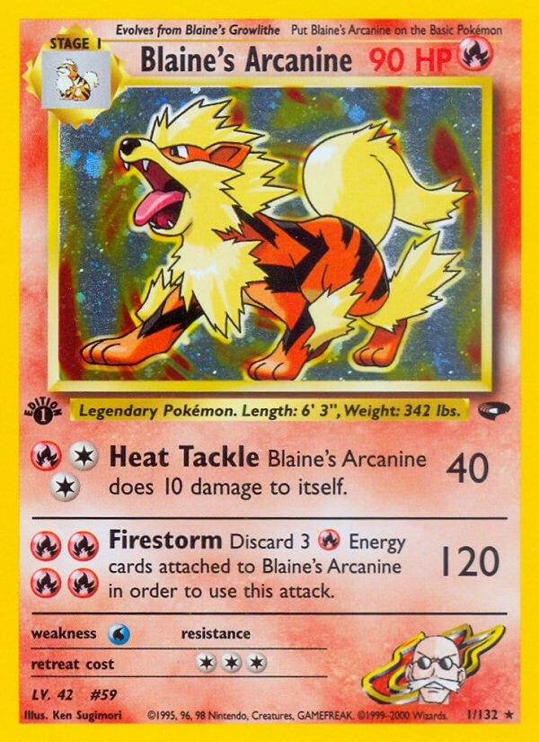 Image for Blaine's Arcanine (001/132) (G2) - Pokemon