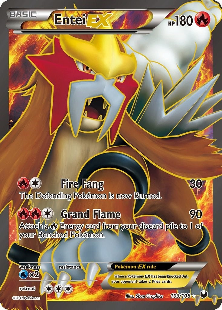 Image for Entei EX (103 Full Art) (103/108) (DEX) - Pokemon