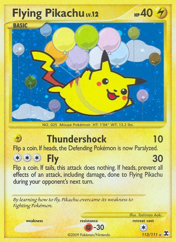 Image for Flying Pikachu (113/111) (RR) - Pokemon
