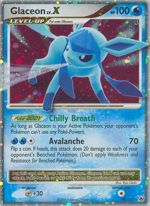 Image for Glaceon LV.X (98/100) (MD) - Pokemon