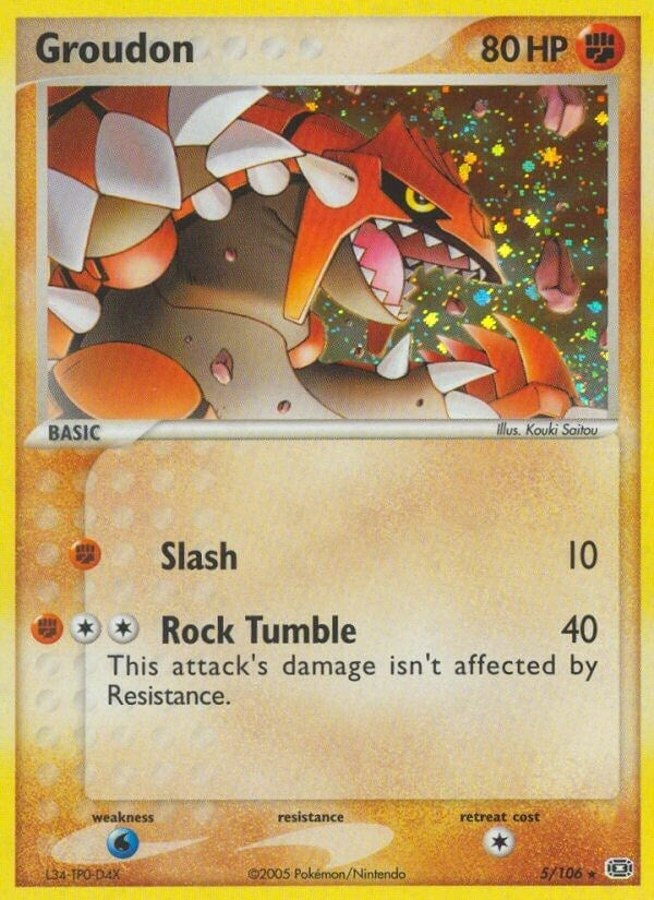 Image for Groudon (5/106) (EM) - Pokemon