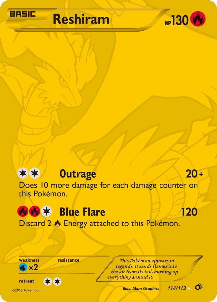 Image for Reshiram (114 Full Art Secret Rare) (114/113) (LTR) - Pokemon