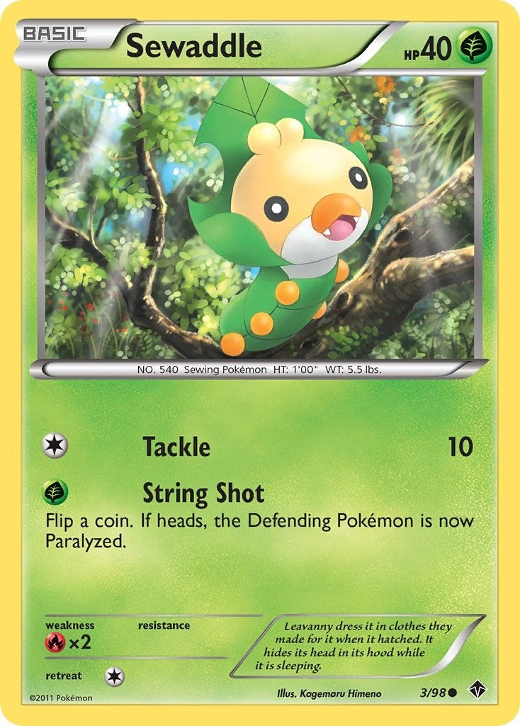 Image for Sewaddle (3) (3/98) (EPO) - Pokemon