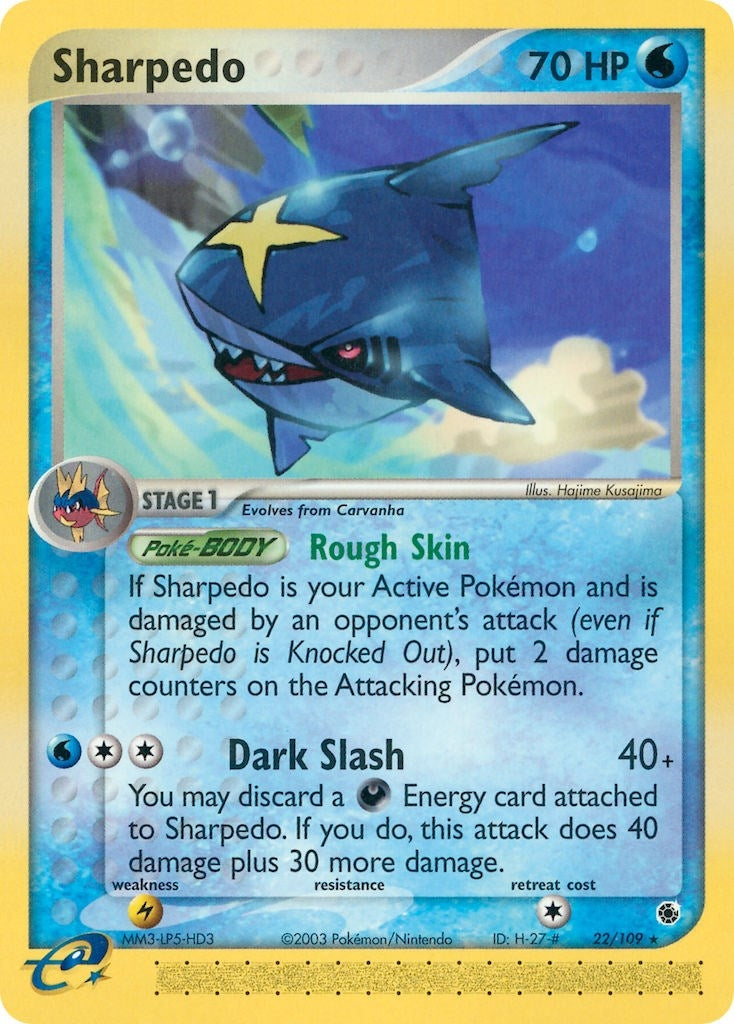 Image for Sharpedo (22/109) (RS) - Pokemon