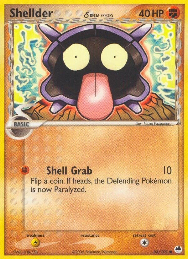 Image for Shellder (Delta Species) (63/101) (DF) - Pokemon