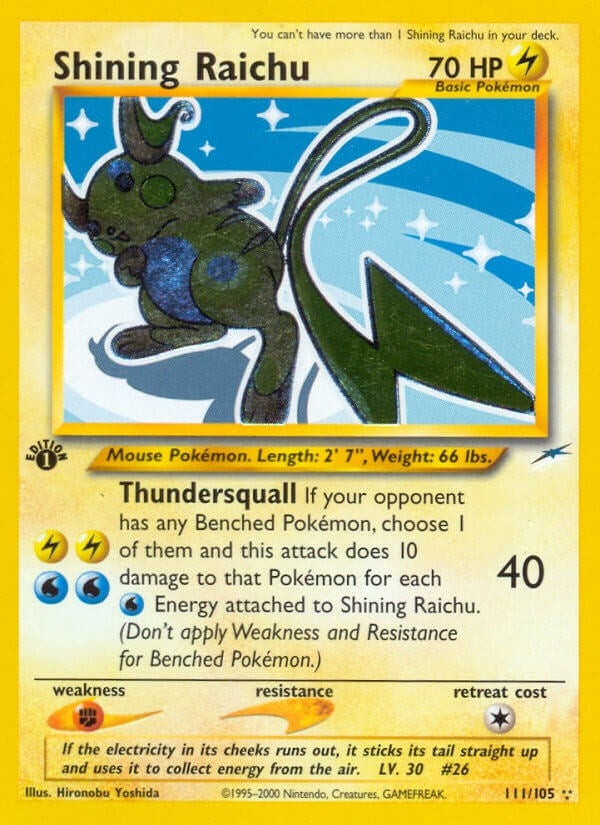 Image for Shining Raichu (111/105) (N4) - Pokemon