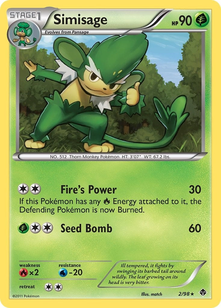 Image for Simisage (2/98) (EPO) - Pokemon