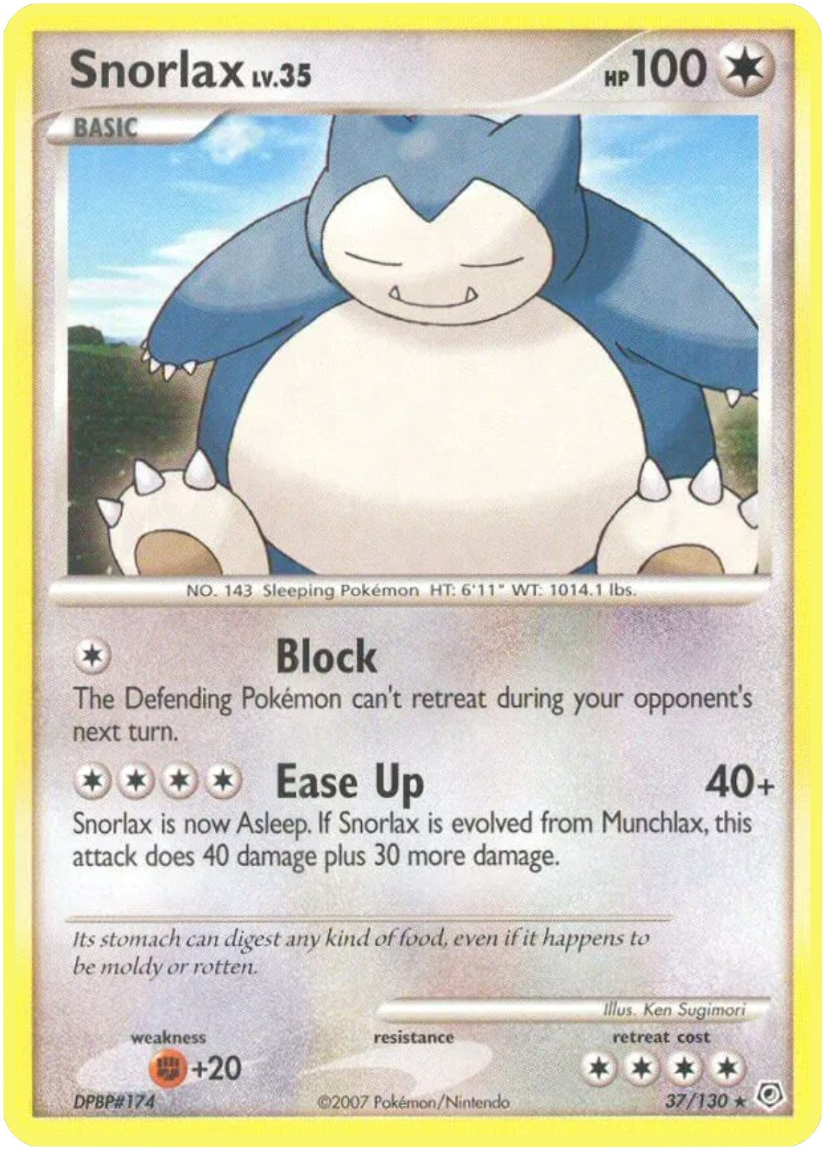 Image for Snorlax (37/130) (DP) - Pokemon