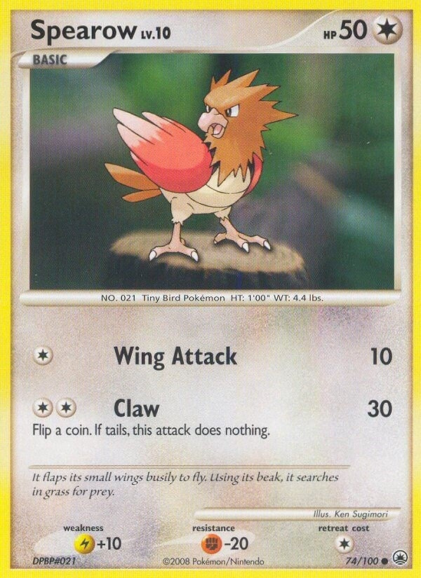 Image for Spearow (74/100) (MD) - Pokemon