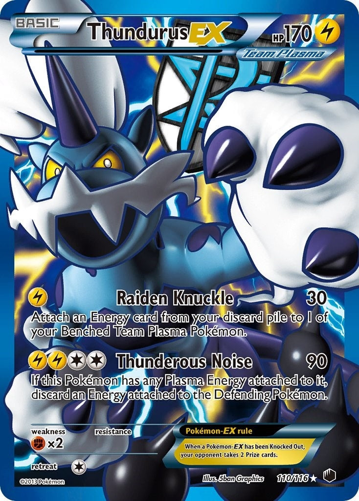 Image for Thundurus EX (Team Plasma) (110 Full Art) (110/116) (PLF) - Pokemon