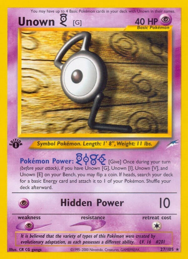 Image for Unown [G] (027/105) (N4) - Pokemon