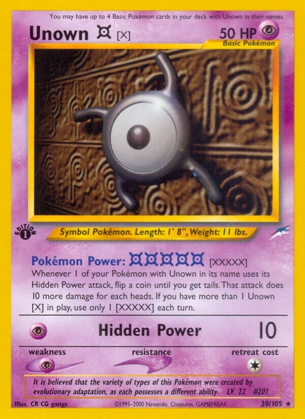 Image for Unown [X] (030/105) (N4) - Pokemon
