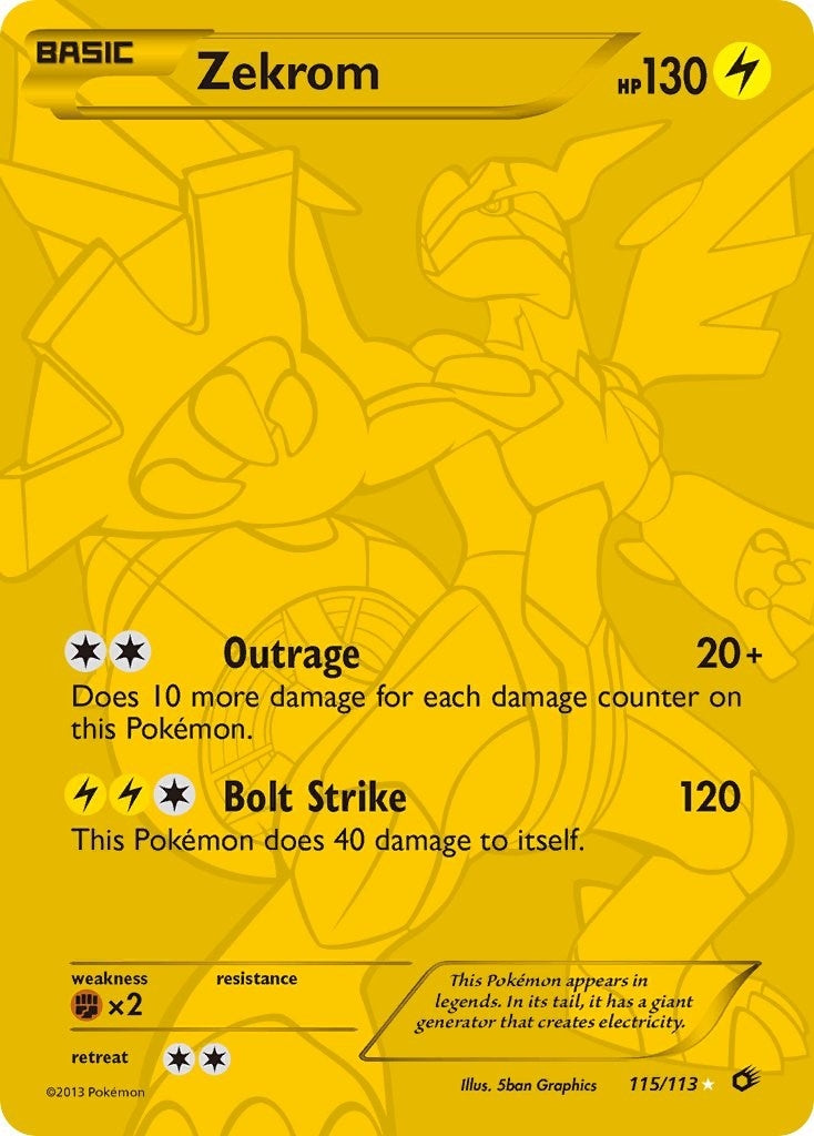 Image for Zekrom (115 Full Art Secret Rare) (115/113) (LTR) - Pokemon