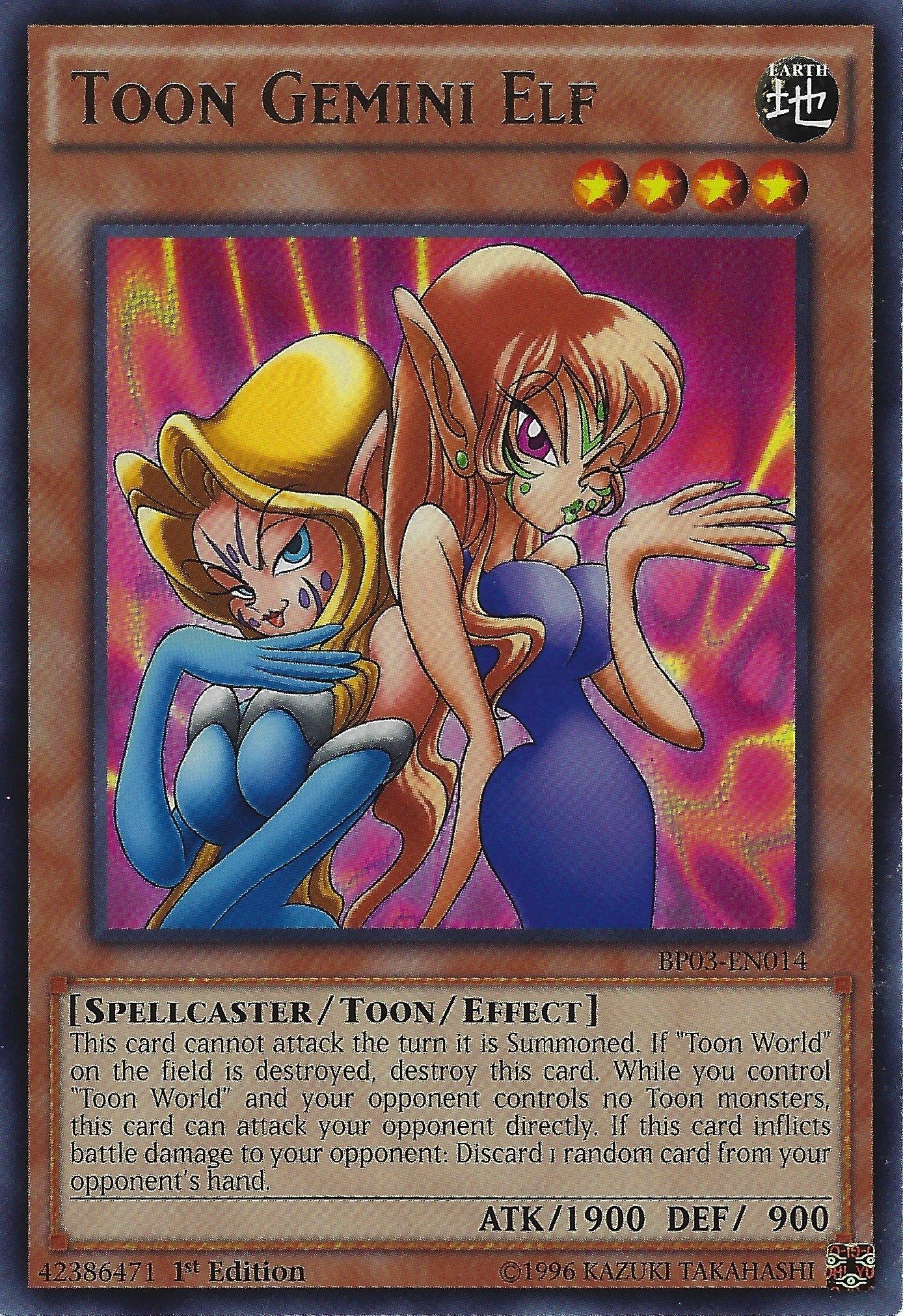Image for Toon Gemini Elf (BP03-EN014) (BP03) - YuGiOh